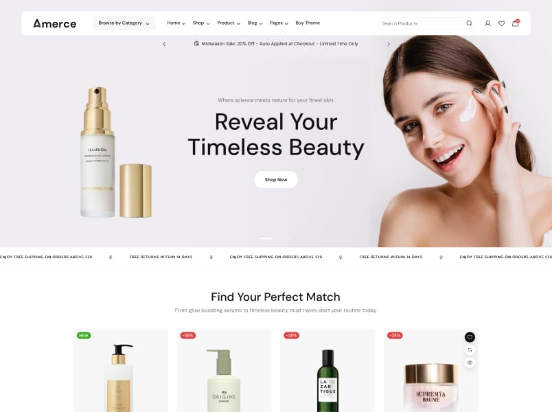 Cosmetic店面預設