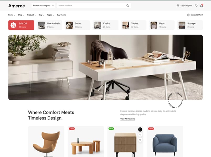 Furniture店面預設